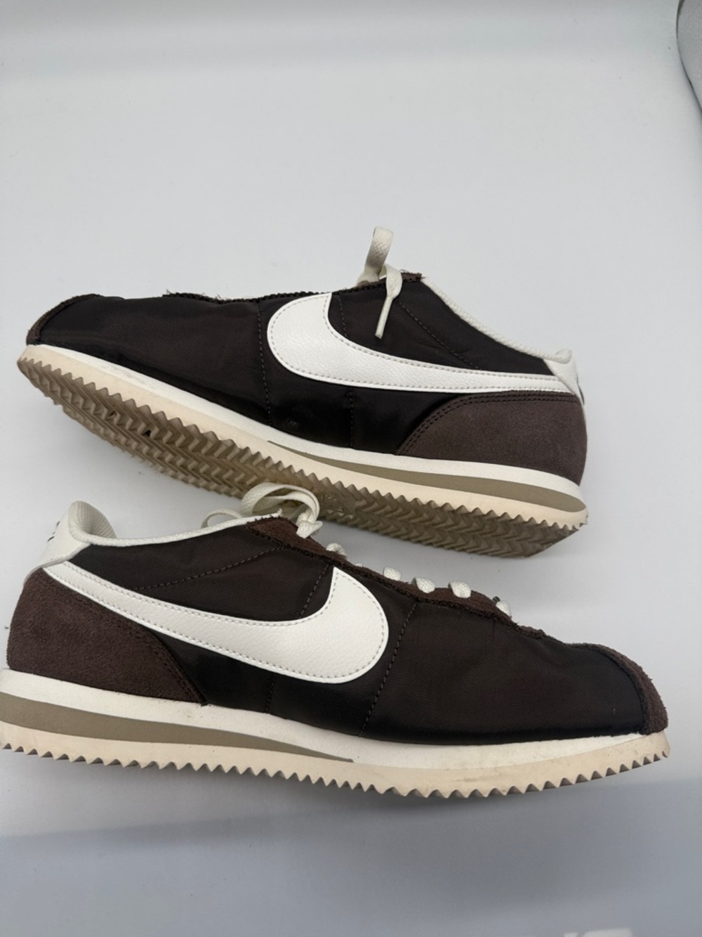 Nike Cortez Sneakers Shoes in Baroque Brown White Swoosh Size 9 - Picture 7 of 11